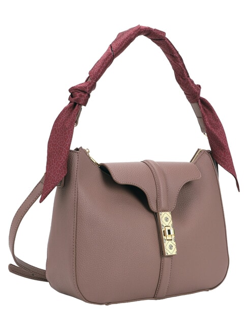 SHADOW Schultertasche mit Schultergurt einfarbig mauve - Damentaschen