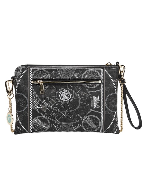 FASHIONOPOLY Clutch mit Schulterriemen SCHWARZ - Damentaschen