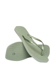 HAVAIANAS SLIM SQUARE Flip-Flops mit quadratischer Zehenpartie Rauchgr&uuml;n - Damenschuhe - 4