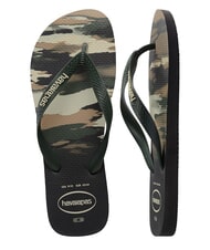 HAVAIANAS Infradito TOP CAMU schwarz/gr&uuml;n oliv - Schuhe Unisex - 5