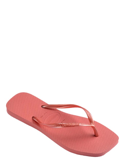 SLIM SQUARE Flip-Flops mit quadratischer Zehenpartie Canyon-Lehm - Damenschuhe