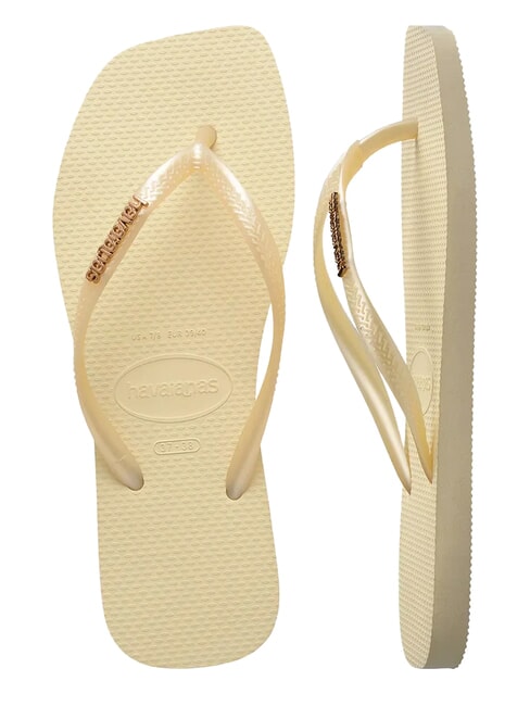SQUARE LOGO Flip-Flops Buttercreme - Damenschuhe