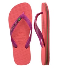 HAVAIANAS BRASIL LOGO Flip-Flops f&uuml;r Herren Koralle/Rosa - Schuhe Unisex - 5