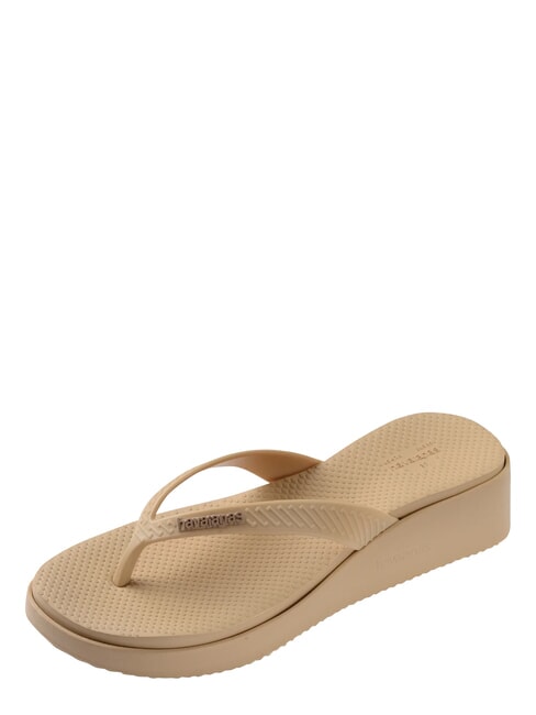 HIGH PLATFORM Flip-Flops golden - Damenschuhe