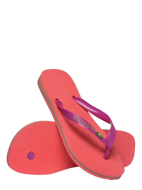 BRASIL LOGO Flip-Flops f&uuml;r Herren Koralle/Rosa - Schuhe Unisex
