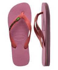 HAVAIANAS BRASIL LOGO Flip-Flops f&uuml;r Herren Chiffonrosen - Schuhe Unisex - 4