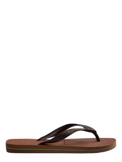 BRASIL LOGO Flip-Flops f&uuml;r Herren Rostbraun/dunkelbraun - Schuhe Unisex