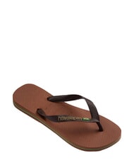 HAVAIANAS BRASIL LOGO Flip-Flops f&uuml;r Herren Rostbraun/dunkelbraun - Schuhe Unisex - 3