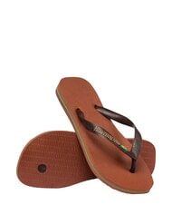 HAVAIANAS BRASIL LOGO Flip-Flops f&uuml;r Herren Rostbraun/dunkelbraun - Schuhe Unisex - 4