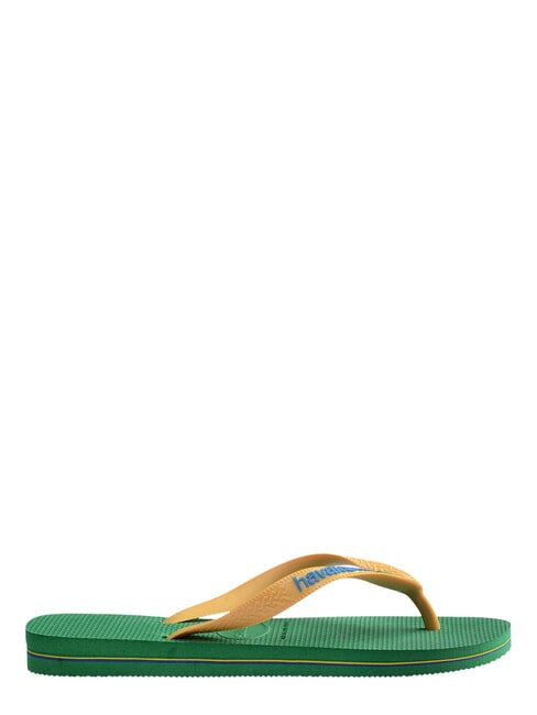 BRASIL LOGO Flip-Flops f&uuml;r Herren gr&uuml;n/gelb - Schuhe Unisex