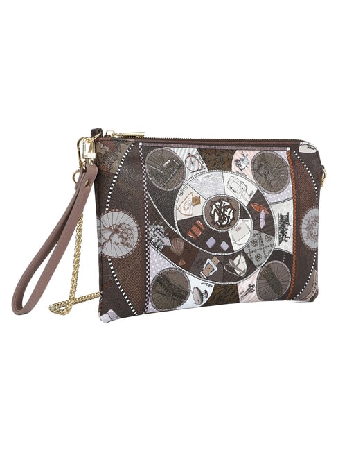 FASHIONOPOLY Clutch mit Schulterriemen Schokolade - Damentaschen