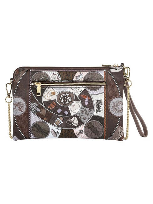 FASHIONOPOLY Clutch mit Schulterriemen Schokolade - Damentaschen