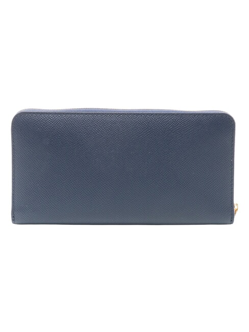 GARDENIA Gro&szlig;e Lederbrieftasche mit umlaufendem Rei&szlig;verschluss Tintenblau - Brieftaschen Damen