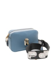 FURLA GARDENIA Kameratasche aus Leder mit Keria-Print Denim + Eist&ouml;ne - Damentaschen - 2