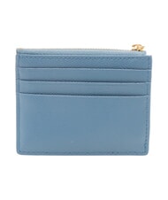 FURLA GARDENIA Flaches Kartenetui aus Leder Denim - Brieftaschen Damen - 3