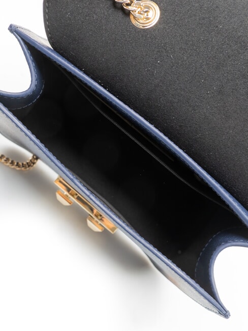 BELLA  Mini-Umh&auml;ngetasche aus Leder Tintenblau - Damentaschen