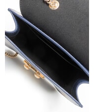 FURLA BELLA  Mini-Umh&auml;ngetasche aus Leder Tintenblau - Damentaschen - 5