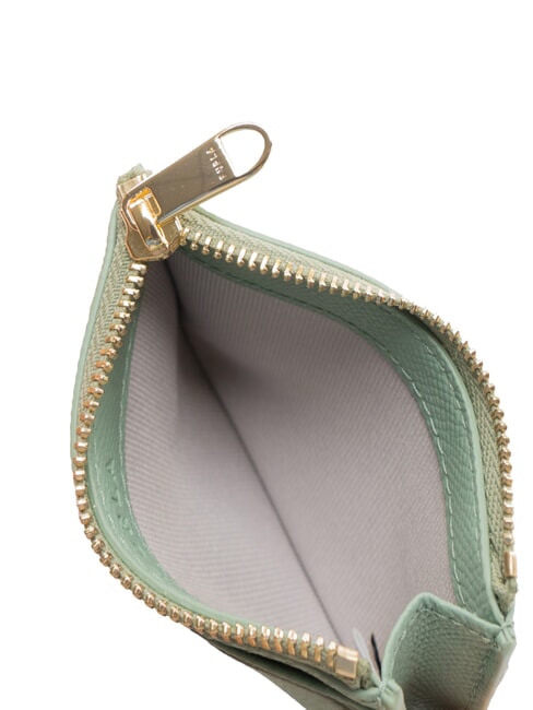 GARDENIA Flaches Kartenetui aus Leder mineralische Gr&uuml;ns - Brieftaschen Damen