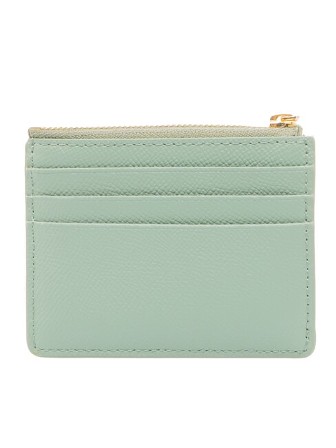 GARDENIA Flaches Kartenetui aus Leder mineralische Gr&uuml;ns - Brieftaschen Damen