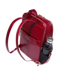 PIQUADRO BLUE SQUARE  14-Zoll-Laptop-Rucksack aus Leder ROT - PC-Rucks&auml;cke - 3