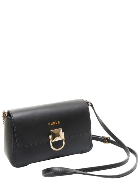 CIRCE Mini-Schultertasche aus Leder Schwarz - Damentaschen