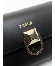 FURLA CIRCE Mini-Schultertasche aus Leder Schwarz - Damentaschen - 3