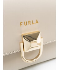 FURLA CIRCE Mini-Schultertasche aus Leder Perle - Damentaschen - 3