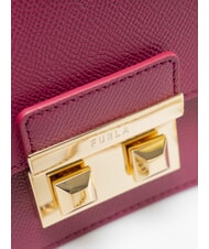 FURLA BELLA  Mini-Umh&auml;ngetasche aus Leder Himbeere - Damentaschen - 3