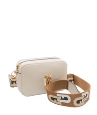 FURLA GARDENIA Kameratasche aus Leder mit Keria-Print Perlmutt- und Cognact&ouml;ne - Damentaschen - 3