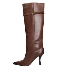 MARC ELLIS ME25 Hoher Stiefel aus Leder, 9 cm Absatz dunkelbraun - Damenschuhe - 4