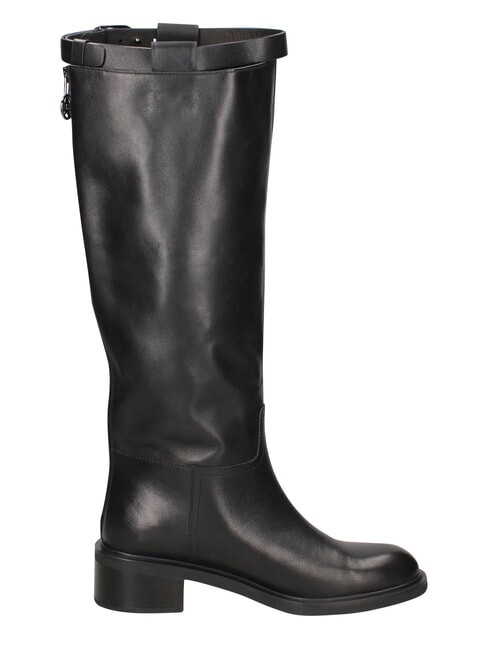 ME25 Hoher Stiefel, 4,5 cm Absatz, aus Leder Schwarz - Damenschuhe