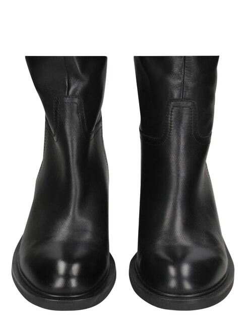 ME25 Hoher Stiefel, 4,5 cm Absatz, aus Leder Schwarz - Damenschuhe