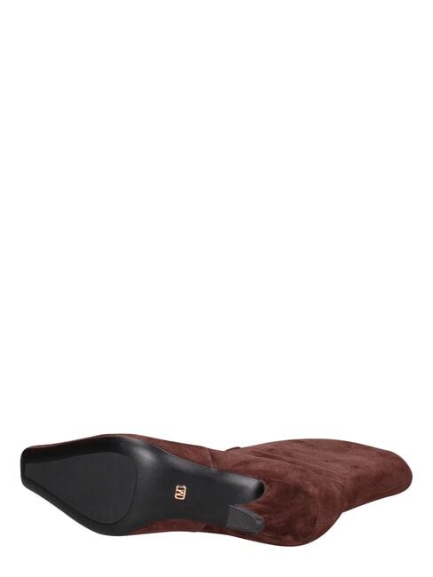 ME25 Stiefelette mit 5 cm Absatz aus Leder dunkelbraun - Damenschuhe