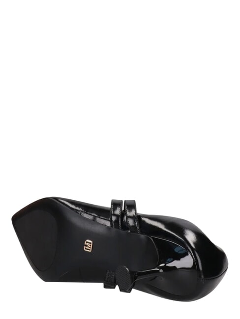 ME25 6 cm hoher Dekollet&eacute;-Absatz aus Leder Schwarz - Damenschuhe