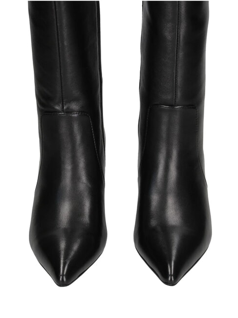 ME25 Hoher Stiefel, 6,5 cm Absatz, aus Leder Schwarz - Damenschuhe