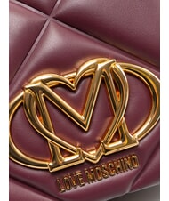 LOVE MOSCHINO EMBOSSED Mini-Schultertasche Wein - Damentaschen - 3