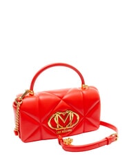 LOVE MOSCHINO EMBOSSED Handtasche mit Schulterriemen ROT - Damentaschen - 2