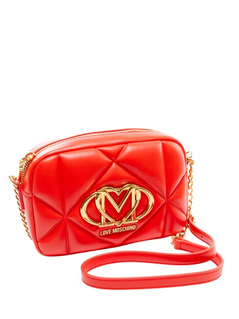 EMBOSSED Mini-Schultertasche ROT - Damentaschen