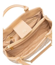 LOVE MOSCHINO QUILTED Handtasche mit Kettenschulterriemen Beige - Damentaschen - 4