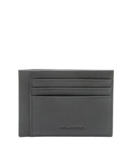 PIQUADRO AKRON Flacher Kartenhalter aus Leder Schwarz - Brieftaschen Herren - 2
