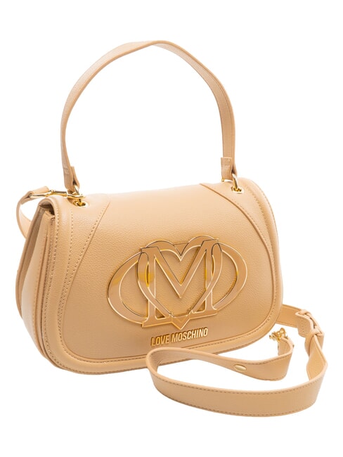 LOGO Schultertasche mit Schultergurt Beige - Damentaschen