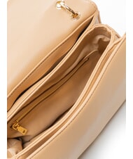 LOVE MOSCHINO LOGO Schultertasche mit Schultergurt Beige - Damentaschen - 5