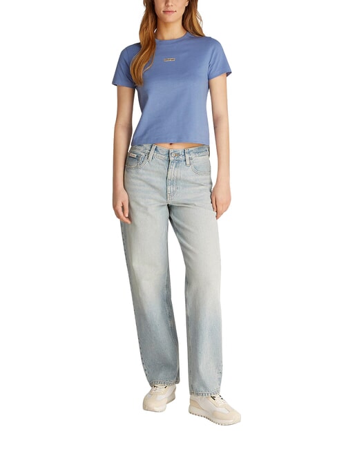 PLACED INSTITUTIONAL Kurzarm-T-Shirt Blau - T-Shirts und Tops f&uuml;r Damen