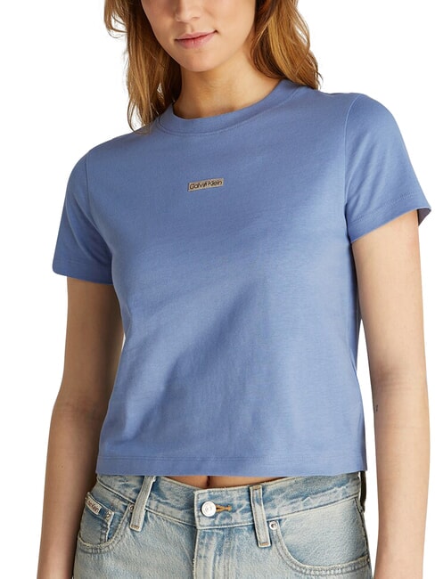 PLACED INSTITUTIONAL Kurzarm-T-Shirt Blau - T-Shirts und Tops f&uuml;r Damen