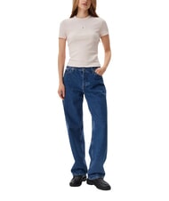 CALVIN KLEIN WOVEN LABEL Kurzarm-T-Shirt Rosa - T-Shirts und Tops f&uuml;r Damen - 4
