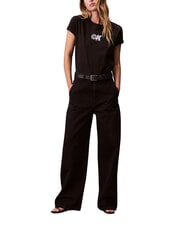 CALVIN KLEIN SS ARCHIVIE LOGO Kurzarm-T-Shirt Schwarz - T-Shirts und Tops f&uuml;r Damen - 4