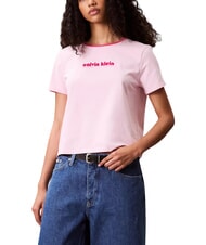 CALVIN KLEIN SS RETRO LOGO GRAPHI Kurzarm-T-Shirt Rosa - T-Shirts und Tops f&uuml;r Damen - 4