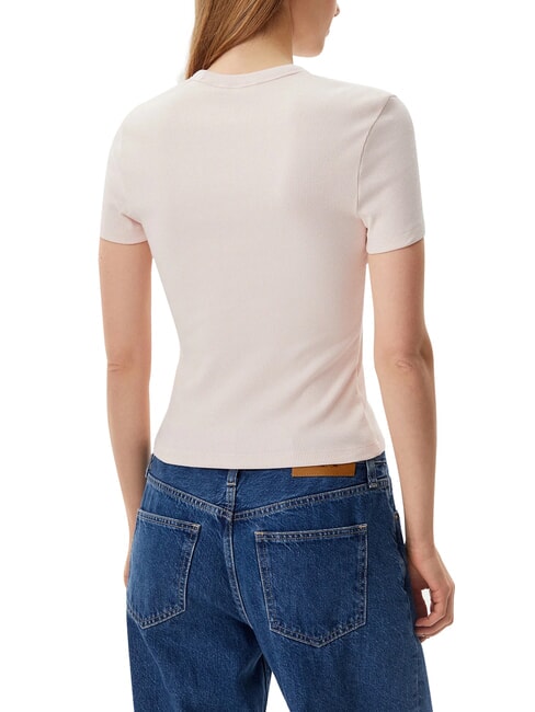 WOVEN LABEL Kurzarm-T-Shirt Rosa - T-Shirts und Tops f&uuml;r Damen