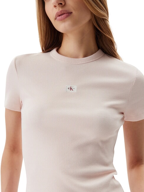 WOVEN LABEL Kurzarm-T-Shirt Rosa - T-Shirts und Tops f&uuml;r Damen