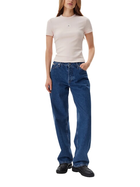 WOVEN LABEL Kurzarm-T-Shirt Rosa - T-Shirts und Tops f&uuml;r Damen
